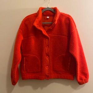 Old Navy Active Wear Button Up Teddy Jacket
